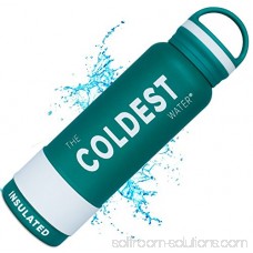 The Coldest Water Sports Bottle Insulated Stainless Steel Hydro Thermos, Sea Green, 21 Ounce